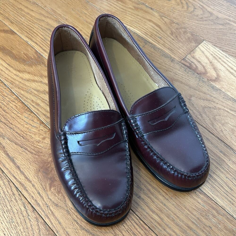 Weejuns GH Bass Brown Leather Penny Loafers Slip On Shoes Women’s Size 10